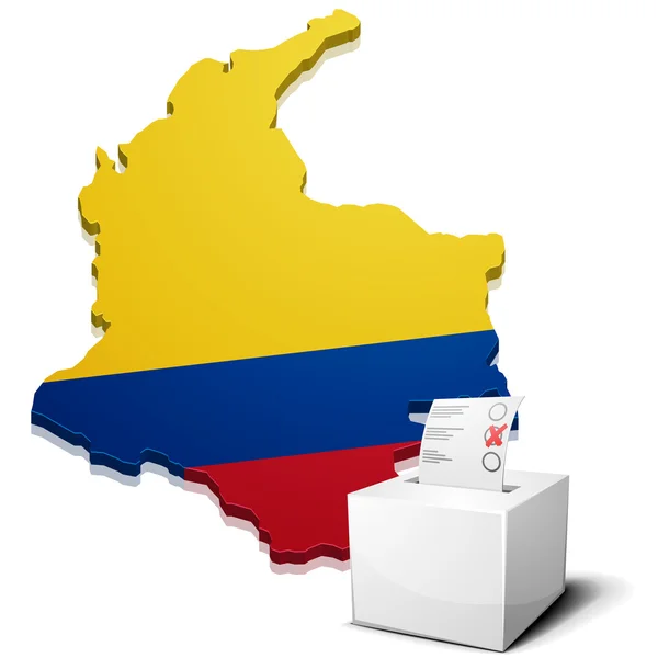 Ballotbox Colombia — Stockvector