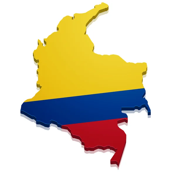 Mapa colômbia —  Vetores de Stock