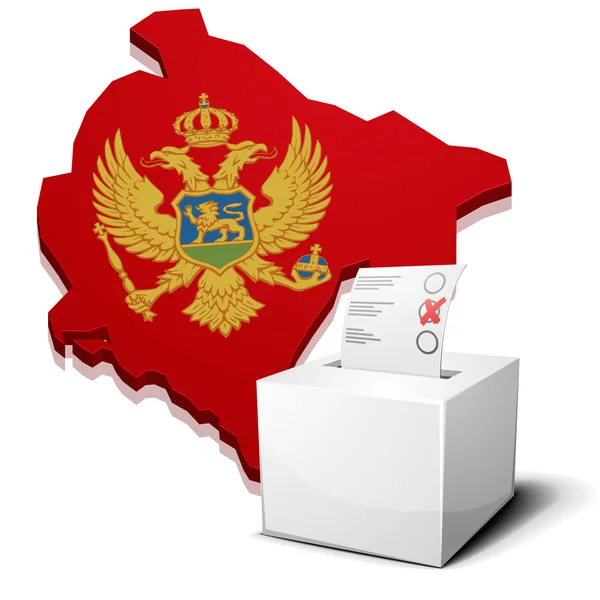 Ballotbox Montenegro — Stockvector