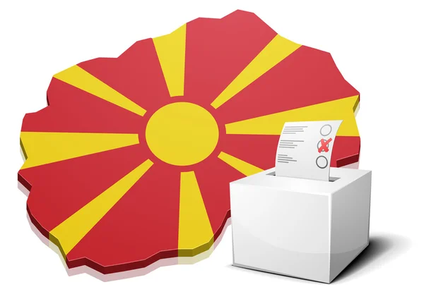 Ballotbox Macedonië — Stockvector