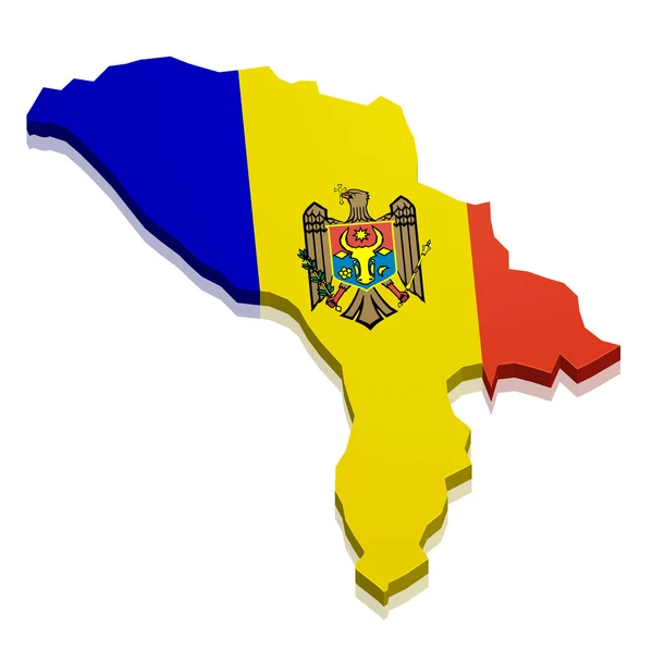 Carte géographique Moldova — Image vectorielle