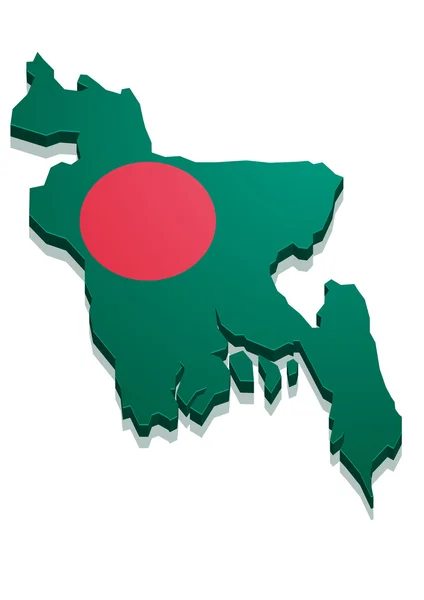 Mapa Bangladeszu — Wektor stockowy