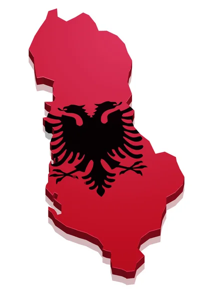 Mapa Albánie — Stockový vektor