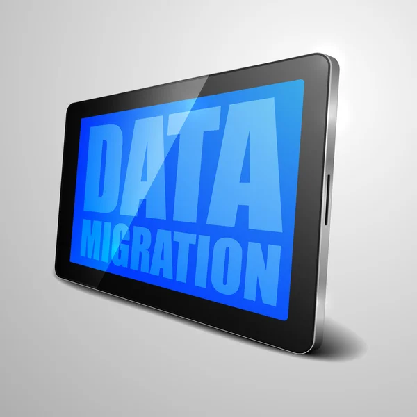 Tablet-Datenmigration — Stockvektor