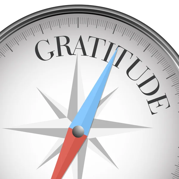 Boussole gratitude — Image vectorielle