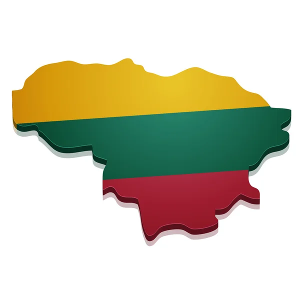 Karta Litauen — Stock vektor