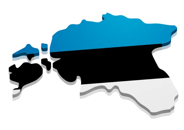 Mapa Estonia — Vector de stock