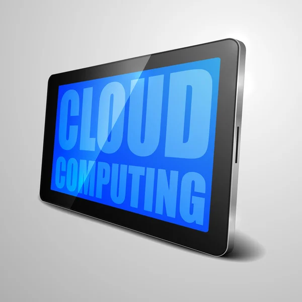 Cloud Computing per Tablet — Vettoriale Stock