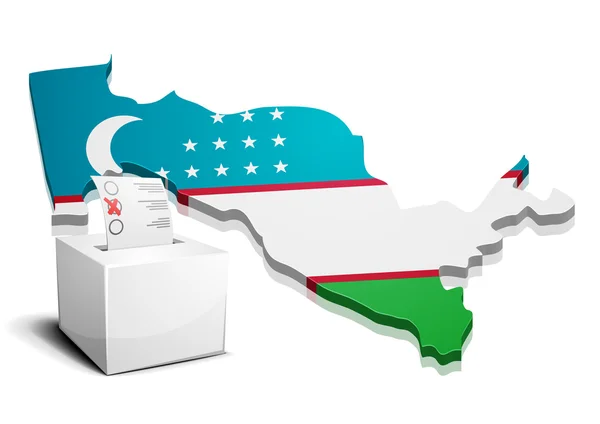 Ballotbox Özbekistan — Stok Vektör
