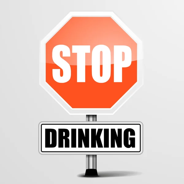 Abbahagyni az ivást — Stock Vector