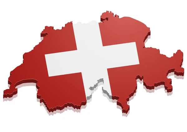 Karte Schweiz — Stockvektor