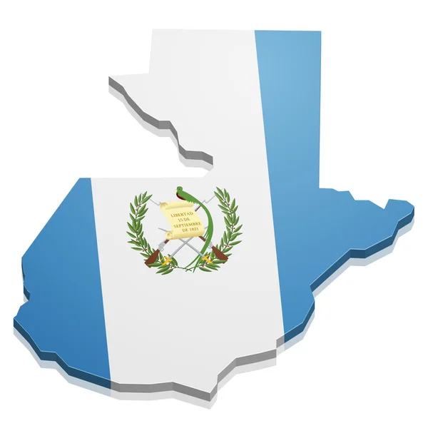 Carte géographique Guatemala — Image vectorielle