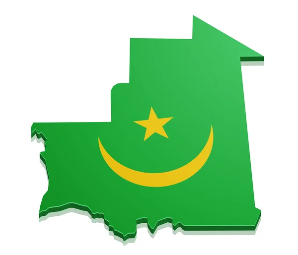 Mapa Mauritania — Vector de stock