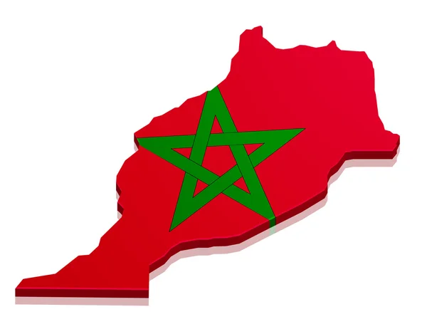 Карта Марокко — стоковий вектор