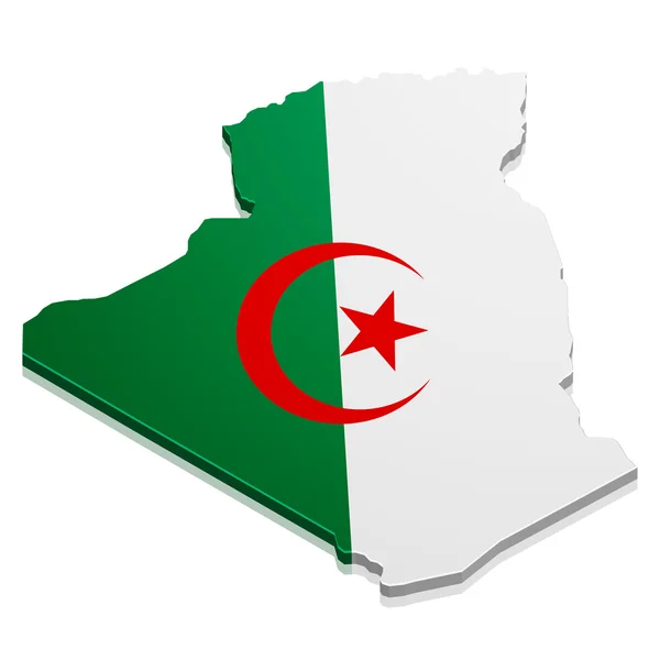 Mapa algeria — Vetor de Stock