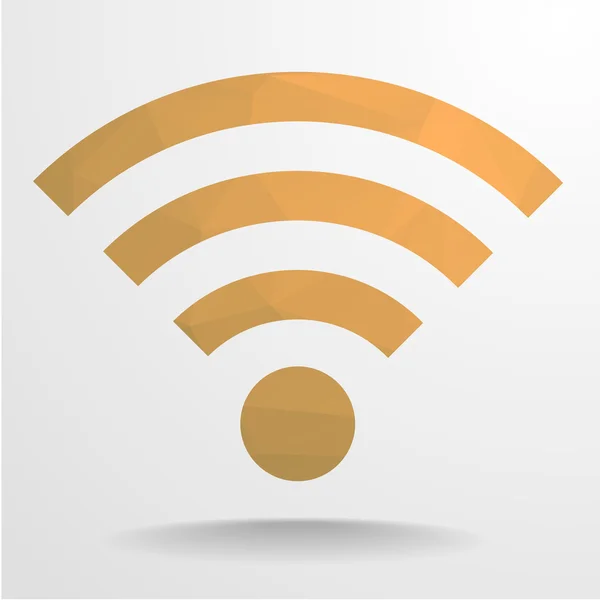 Veelhoek Wifi — Stockvector