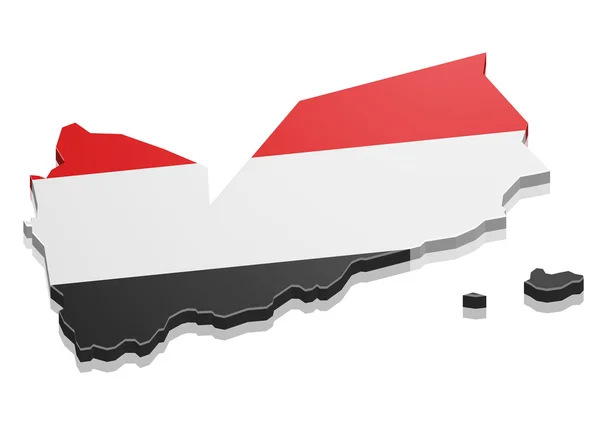 Harita Yemen — Stok Vektör