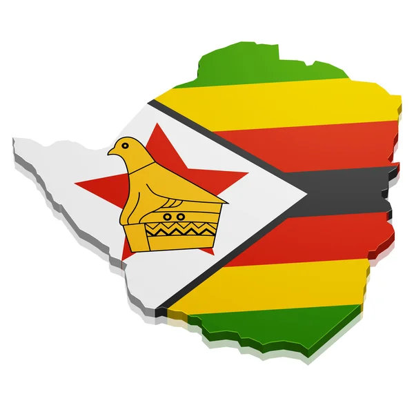 Karta Zimbabwe — Stock vektor