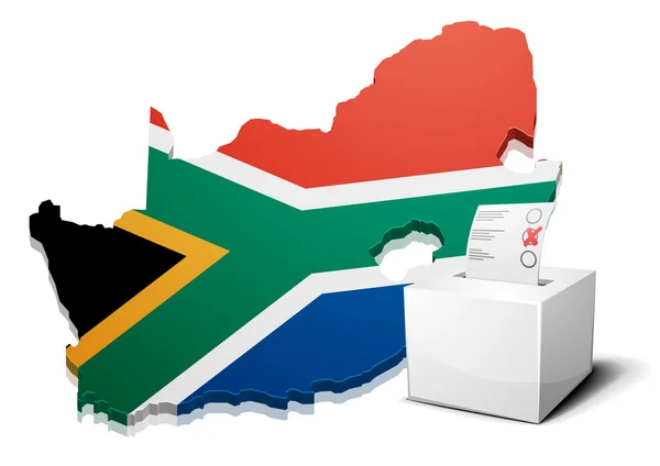 Ballotbox Zuid-Afrika — Stockvector