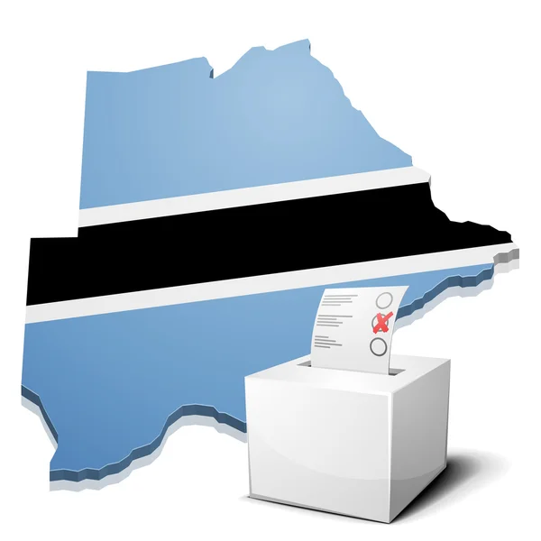 Botswana ballotbox — Vetor de Stock