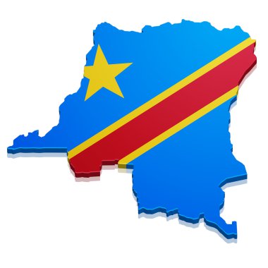 Map DR Congo clipart