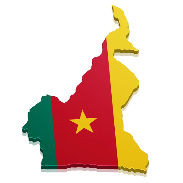 Carte géographique Cameroun — Image vectorielle