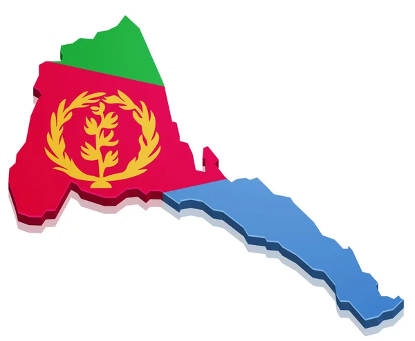 Map Eritrea — Stock Vector