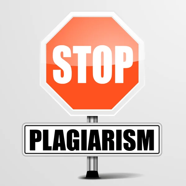 Stoppen van plagiaat — Stockvector
