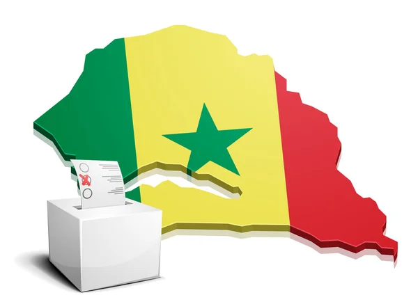 Ballotbox Senegal — Stok Vektör