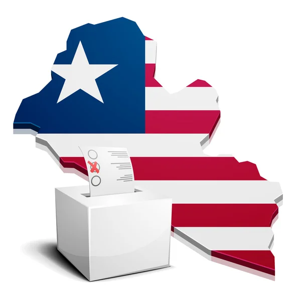 Volební urna Libérie — Stockový vektor