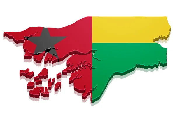 Mapa Guinea-Bissau — Stockový vektor