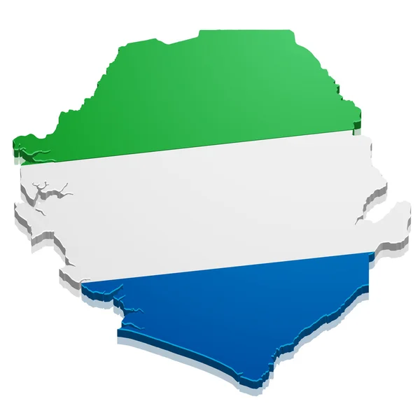 Térkép-Sierra Leone — Stock Vector