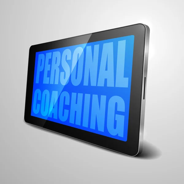 Tablet Personal Coaching — Stock Vector