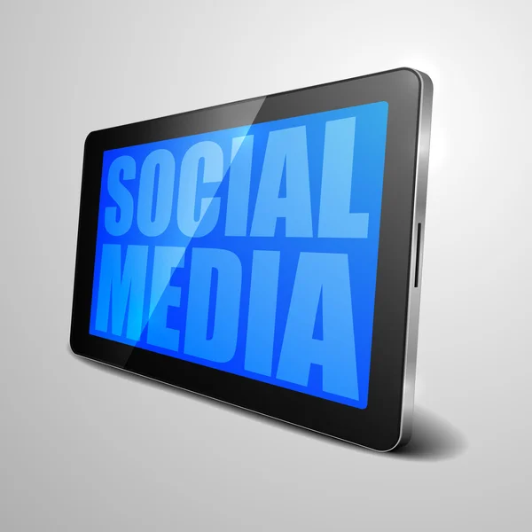 Tablet mídias sociais —  Vetores de Stock