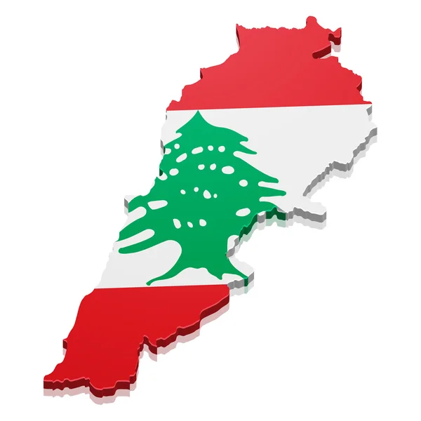 Carte géographique Liban — Image vectorielle