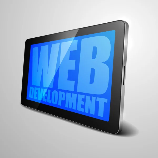 Tablet Web Development — Stock Vector