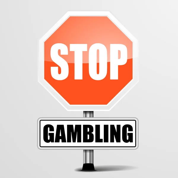 Stoppen met gokken — Stockvector