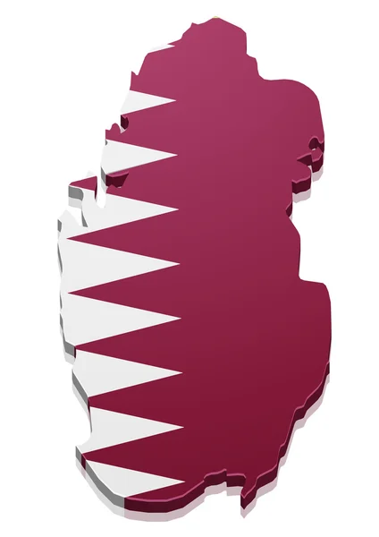 Map Qatar — Stock Vector