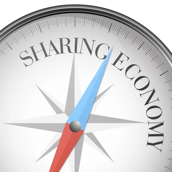 Compass Sharing Economy — Stock Vector