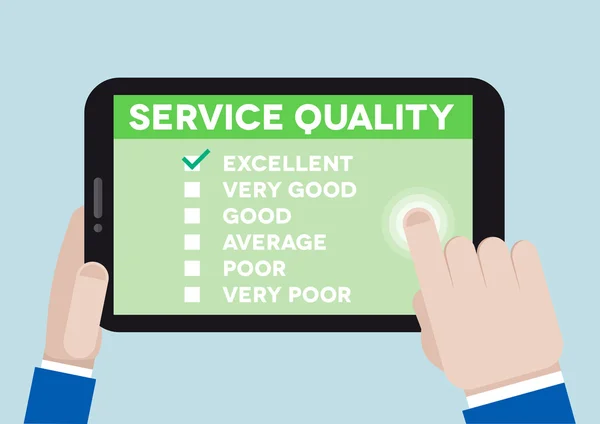 Encuesta de calidad de servicio — Vector de stock