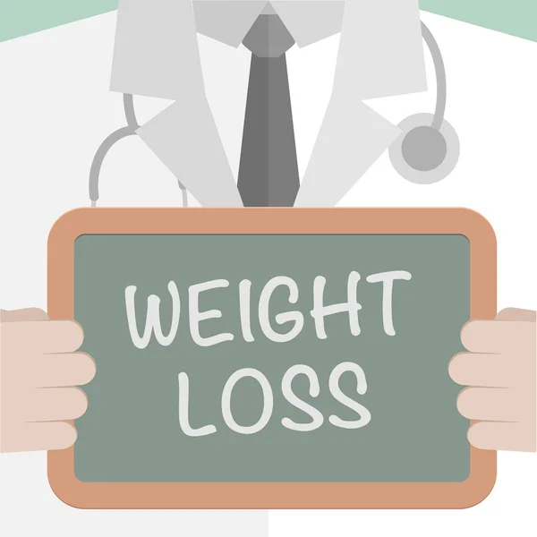 Tablero médico pérdida de peso — Archivo Imágenes Vectoriales
