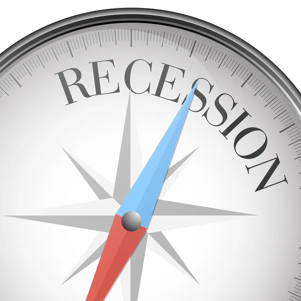 Compass recession — Stock Vector