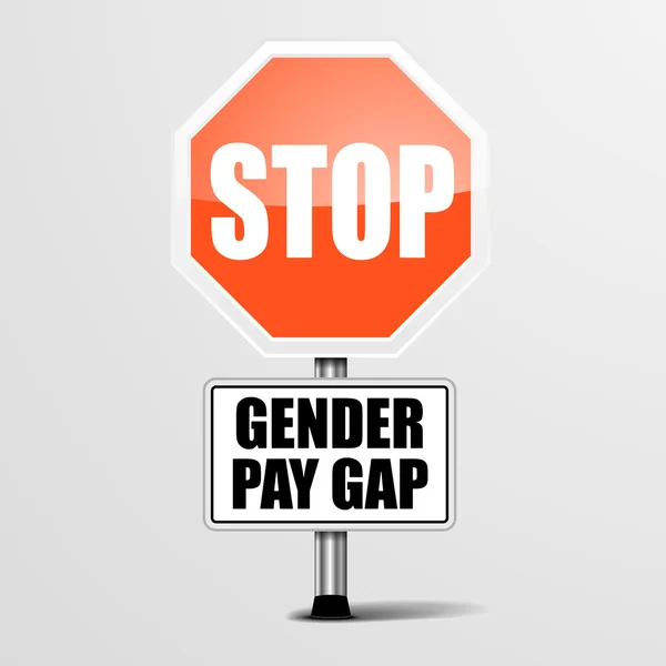 Przystanek Gender Pay Gap — Wektor stockowy