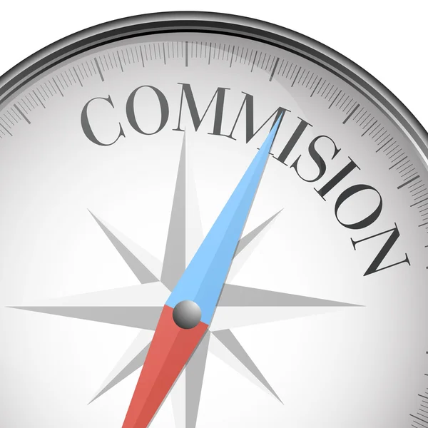 Iránytű a Bizottság — Stock Vector