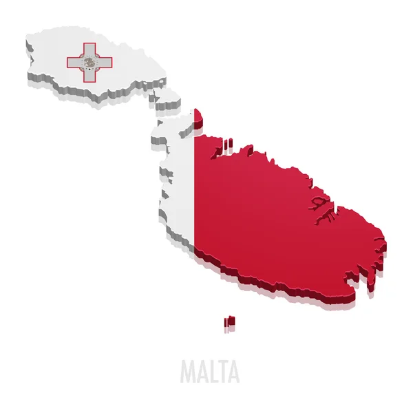 Mapa malta — Vetor de Stock