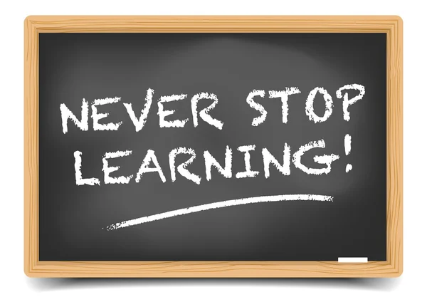 Stop nooit met leren. — Stockvector