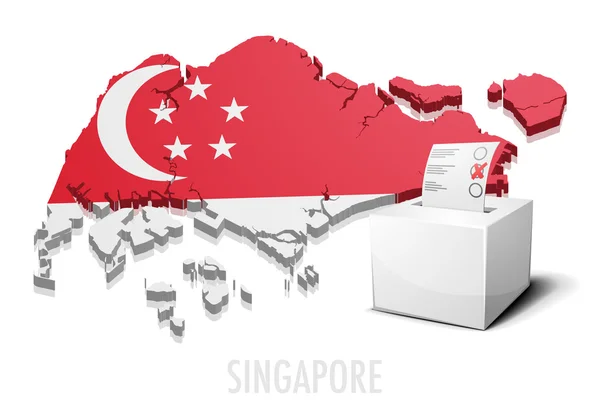 Ballotbox Singapura — Vetor de Stock