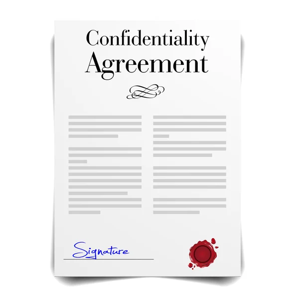 Соглашение о конфиденциальности — стоковый вектор