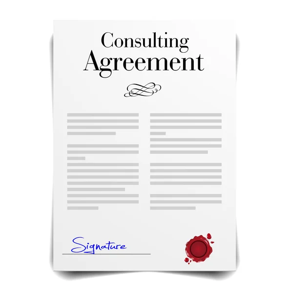 Consulting Agreement — Stock Vector