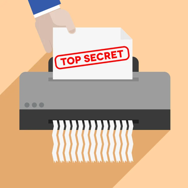 Aprítás top secret levél — Stock Vector